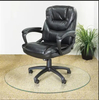Office Grey Tempered Glass Chair Desk Mat for Carpets and Hardwood Floor