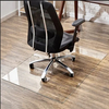 Rectangular Tempered Glass Office Chair Mat for Carpet Hardwood Tiles