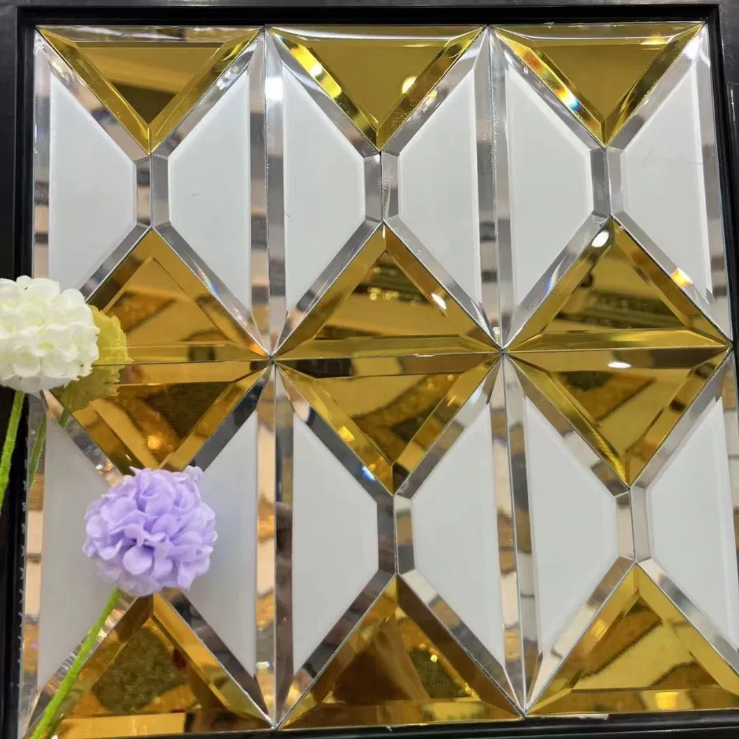 4mm 5mm 6mm Silver Bronze Gold Colors Beveled Mirror Tiles