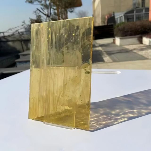 2mm 3mm Yellow Colored Tinted Stained Glass Sheet 782X960mm
