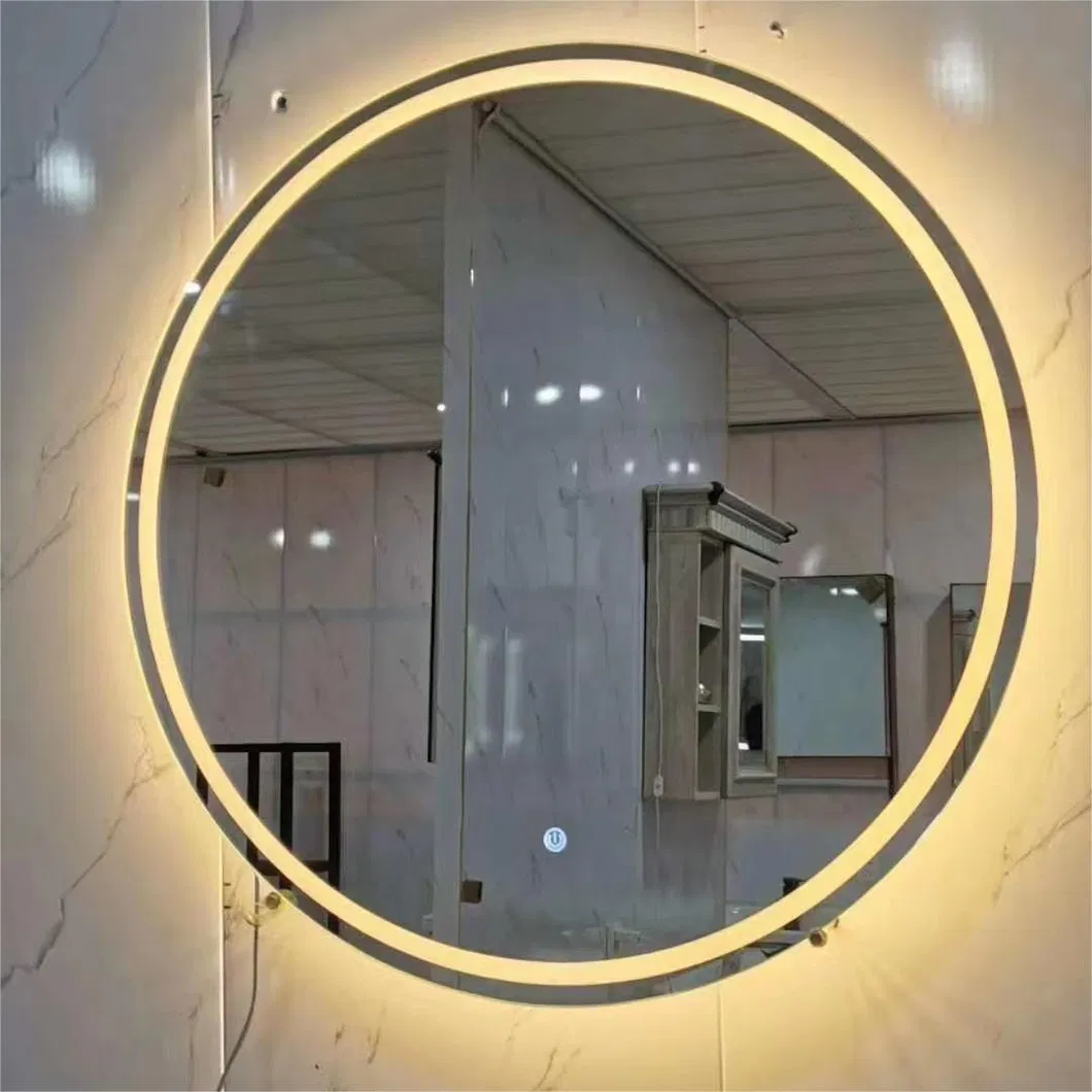 Circle Square LED Lighting Framed Mirror