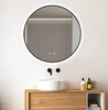 Easy Mounting Anti Fog Round Bathroom LED Lluminated Mirror