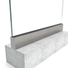 13.14mm-17.52mm Tempered Laminated Glass 117X70mm Matt White Aluminium U Channel Balustrade Profile
