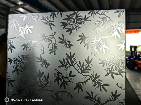 4mm 5mm 6mm 8mm Satin Acid Etched Silk Screening Frosted Float Glass