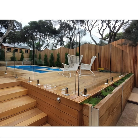 Australian Standard 12mm Toughened Tempered Frameless Glass Swimming Pool Fence Panels
