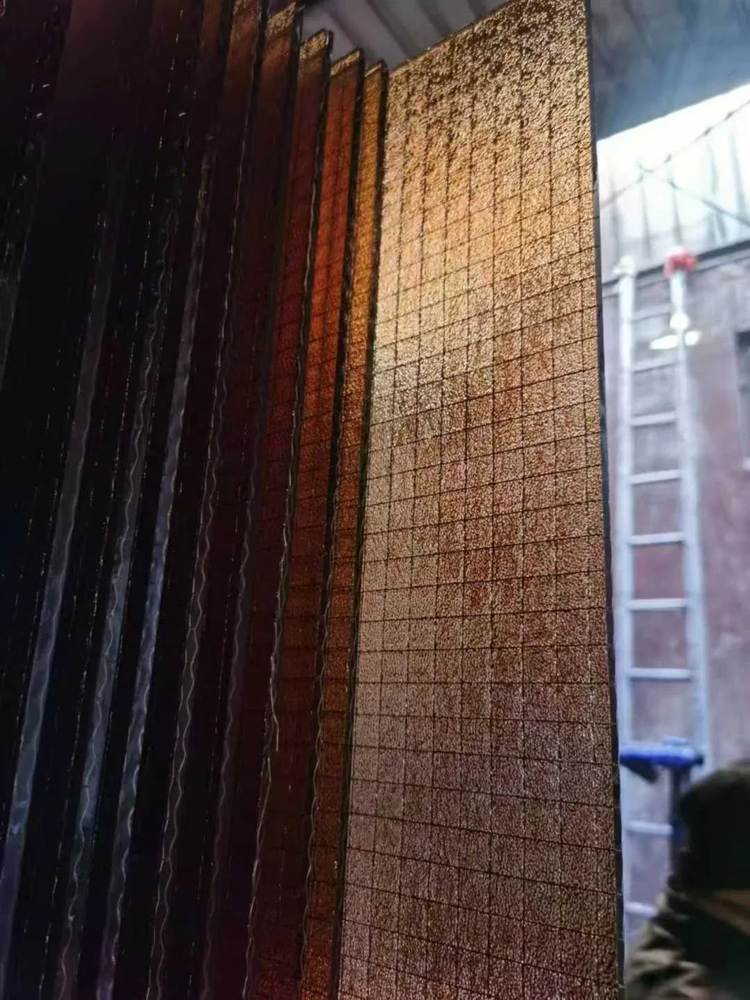 6mm 7mm 30 Minutes Fire Resistant Obscure Nashiji Wired Glass
