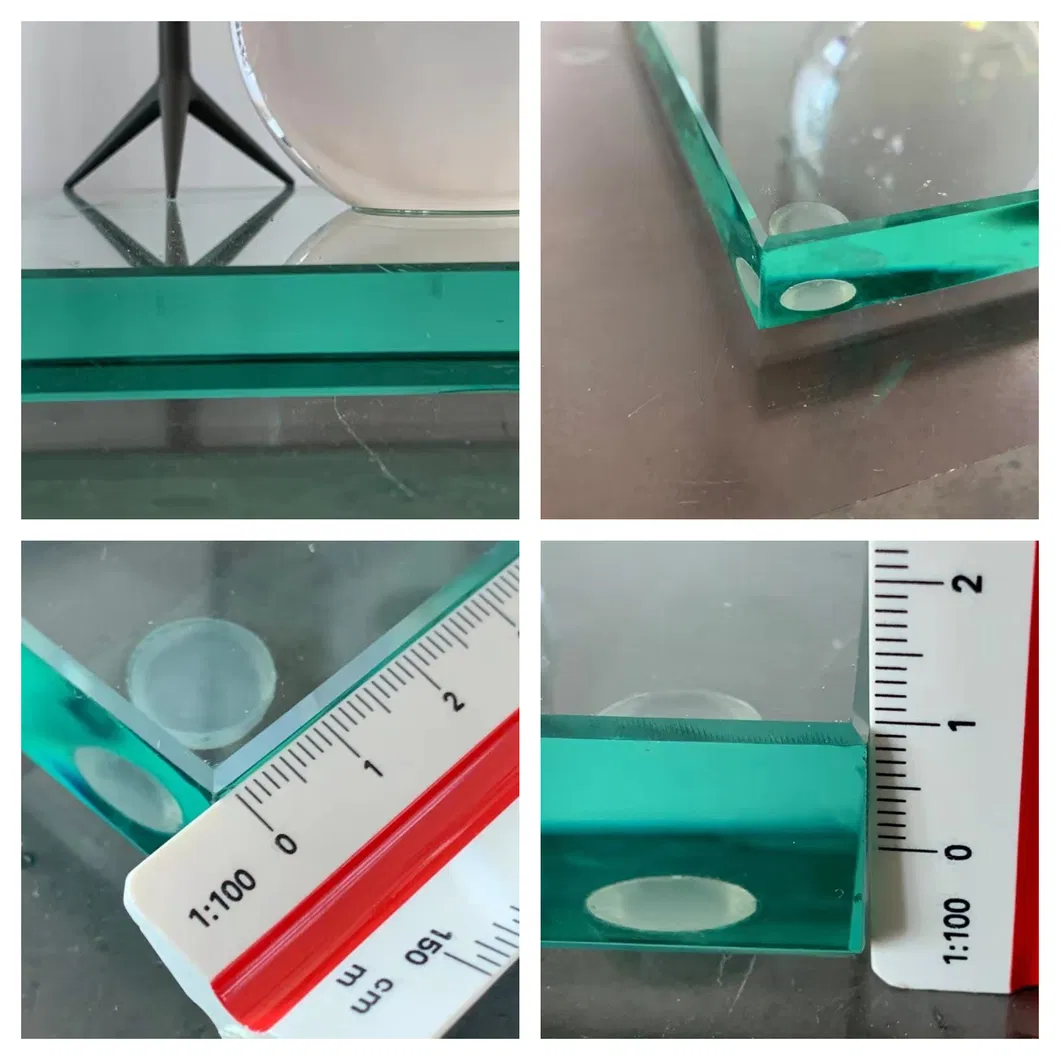 15mm 19mm Extra Clear Tempered Glass with Flat Polishing Edges