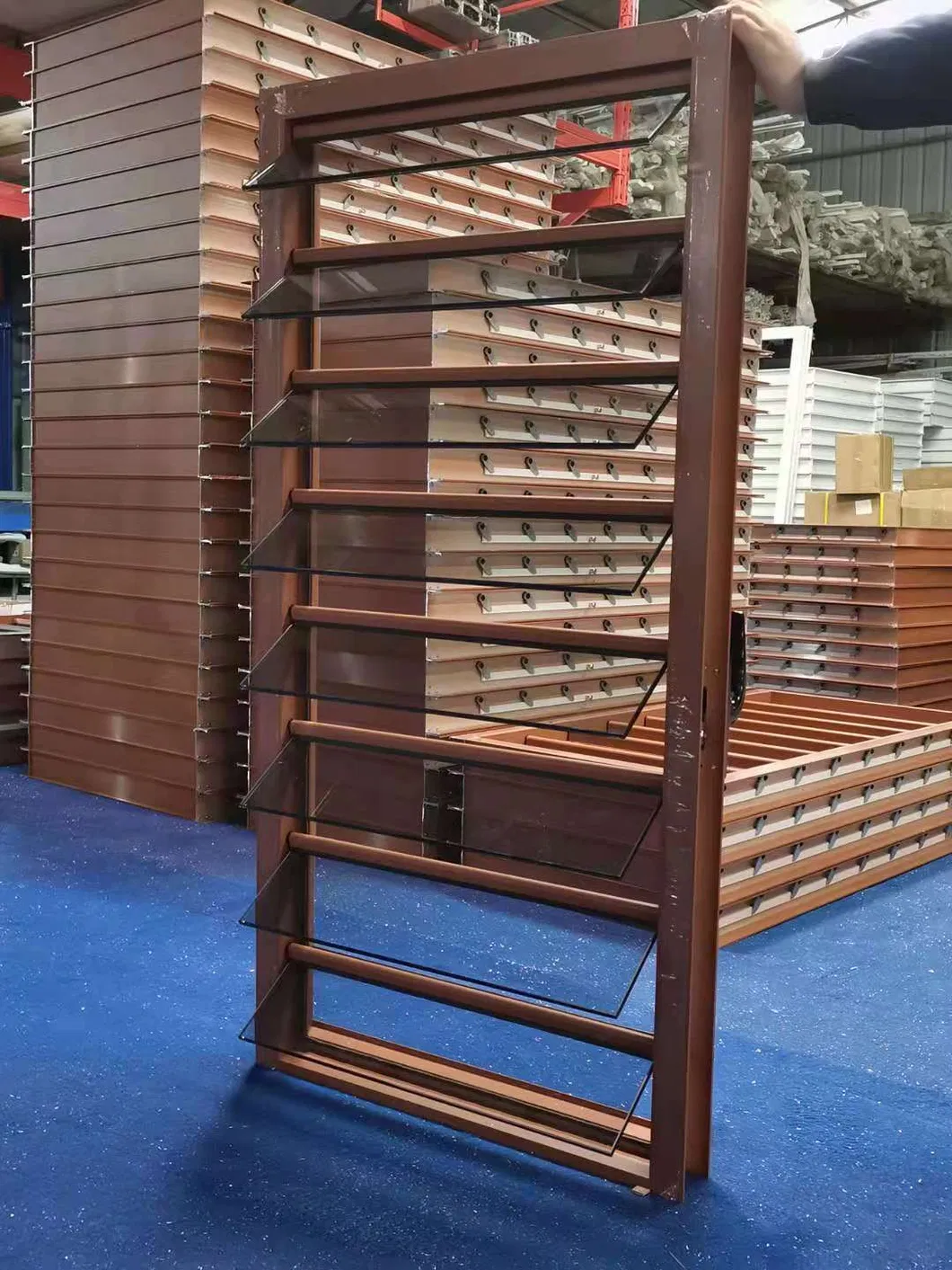 Aluminium Louver Open Shutter Door