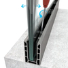 13.14mm-17.52mm Tempered Laminated Glass 117X70mm Matt White Aluminium U Channel Balustrade Profile