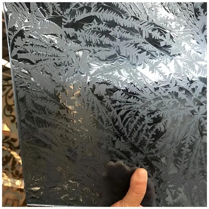 Ice Flower Decorative Frosted Building Float Glass with Titanium Coating and Pattern