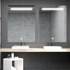 Backlit LED Bathroom Illuminated Frosted Acid Etched Design Silver Mirror