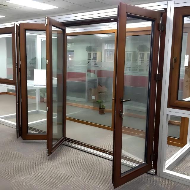 Exterior Double Glazed Thermal Break Aluminium Bi-Folding Door
