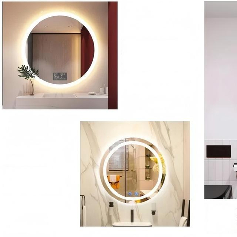 Easy Mounting Anti Fog Round Bathroom LED Lluminated Mirror