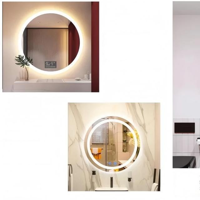 Easy Mounting Anti Fog Round Bathroom LED Lluminated Mirror