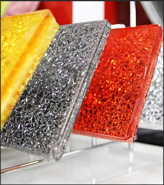 5mm+5mm+5mm 15mm Ice Cracked Laminated Glass