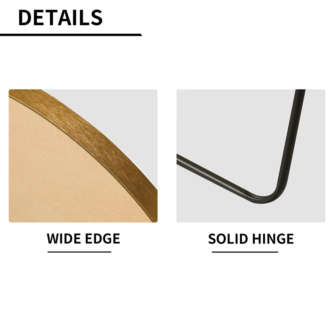 Aluminium Black Metal Framed Bathroom Mirror for Wall Hanging