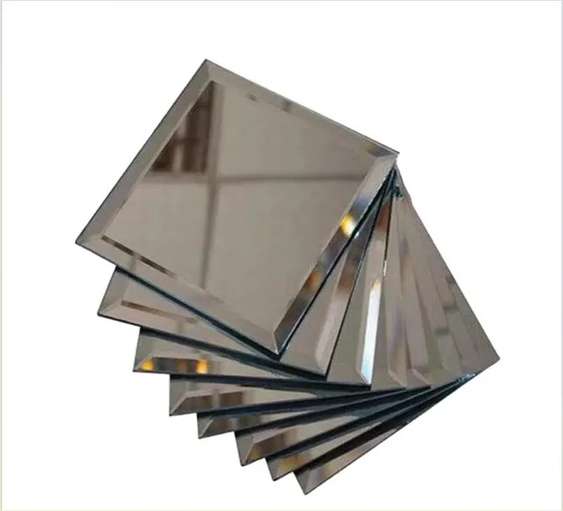 4mm 5mm Sheet Size Golden Brown Tone Beveled Mirror Wall Decoration