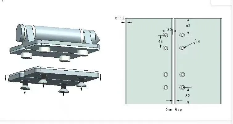 304 316 2205 Pool Fencing Spigot Fof 12mm Toughened Pool Fencing Glass